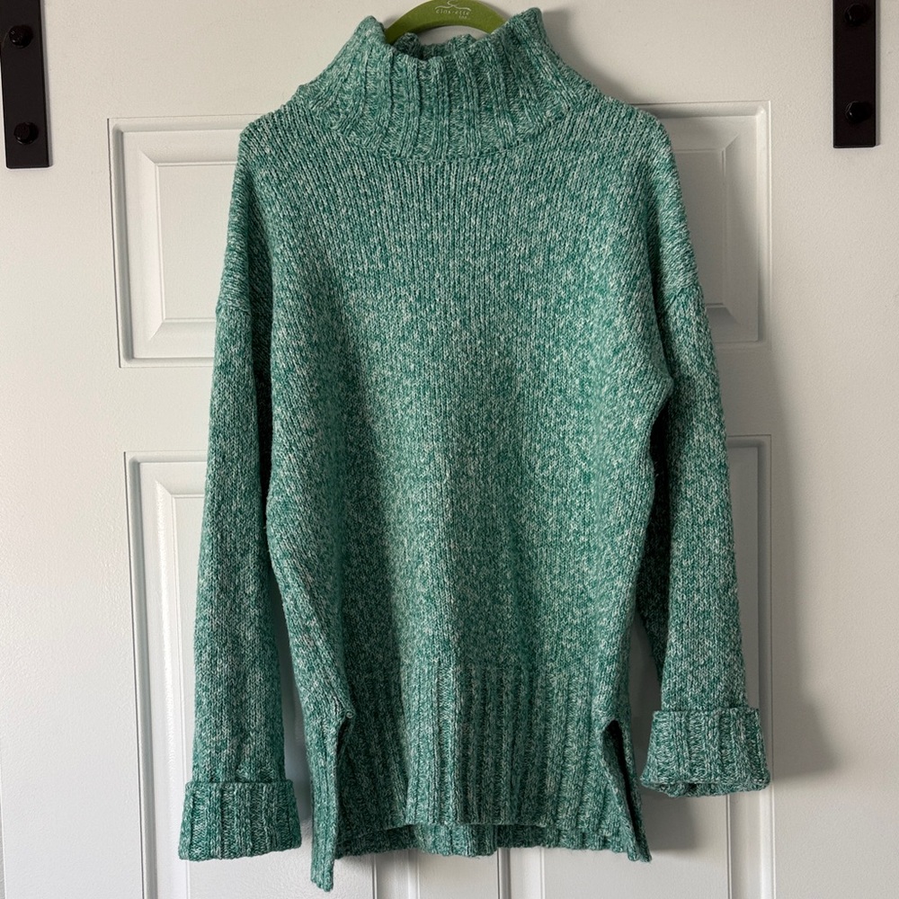 Eddie Bauer Teal Cowl Neck Sweater